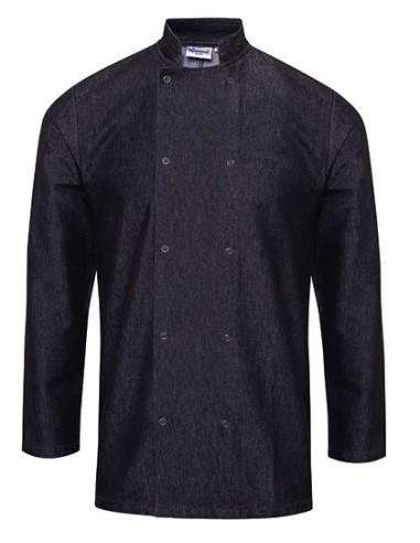 P-PR660-Denim Chefs Jacket